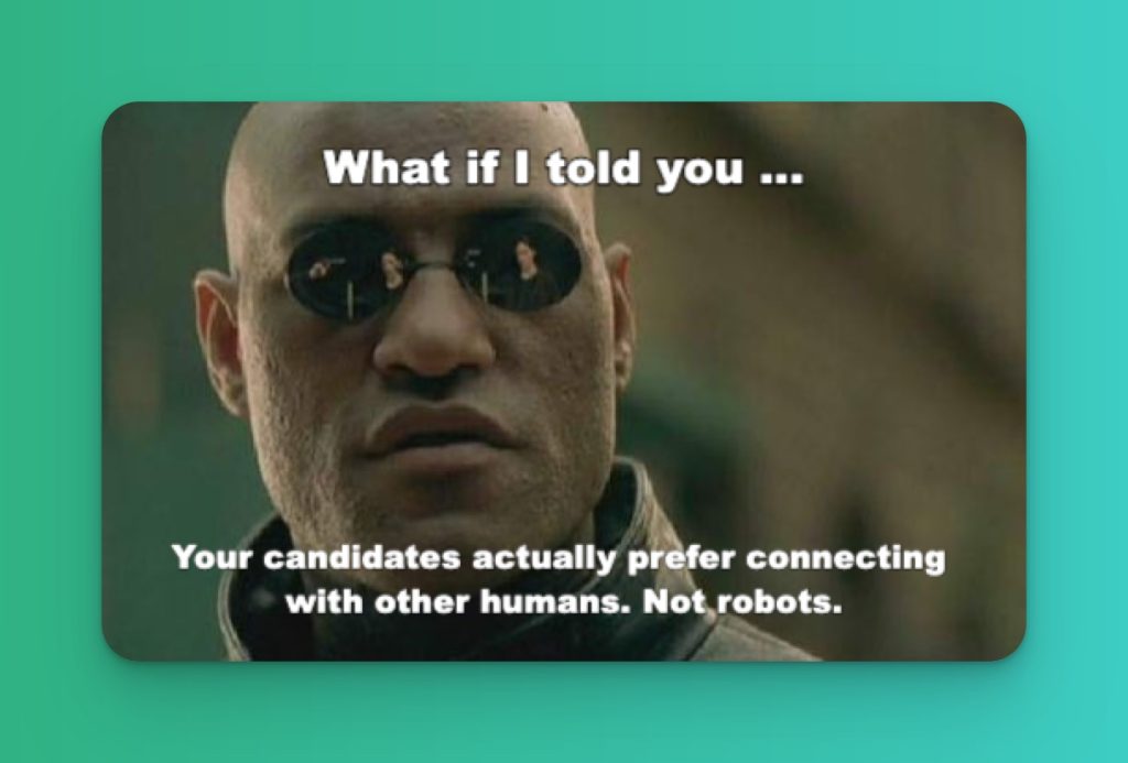 Matrix morpheus giving you a choice to communicate like humans or robots
